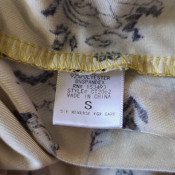 Curren+Project Velvet Top Size Small Yellow Flora - Picture 6 of 7